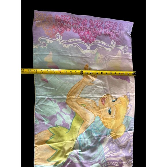 Vintage Tinker Bell Standard Pillowcase Purple Border Wonderful World of Disney - Picture 6 of 7
